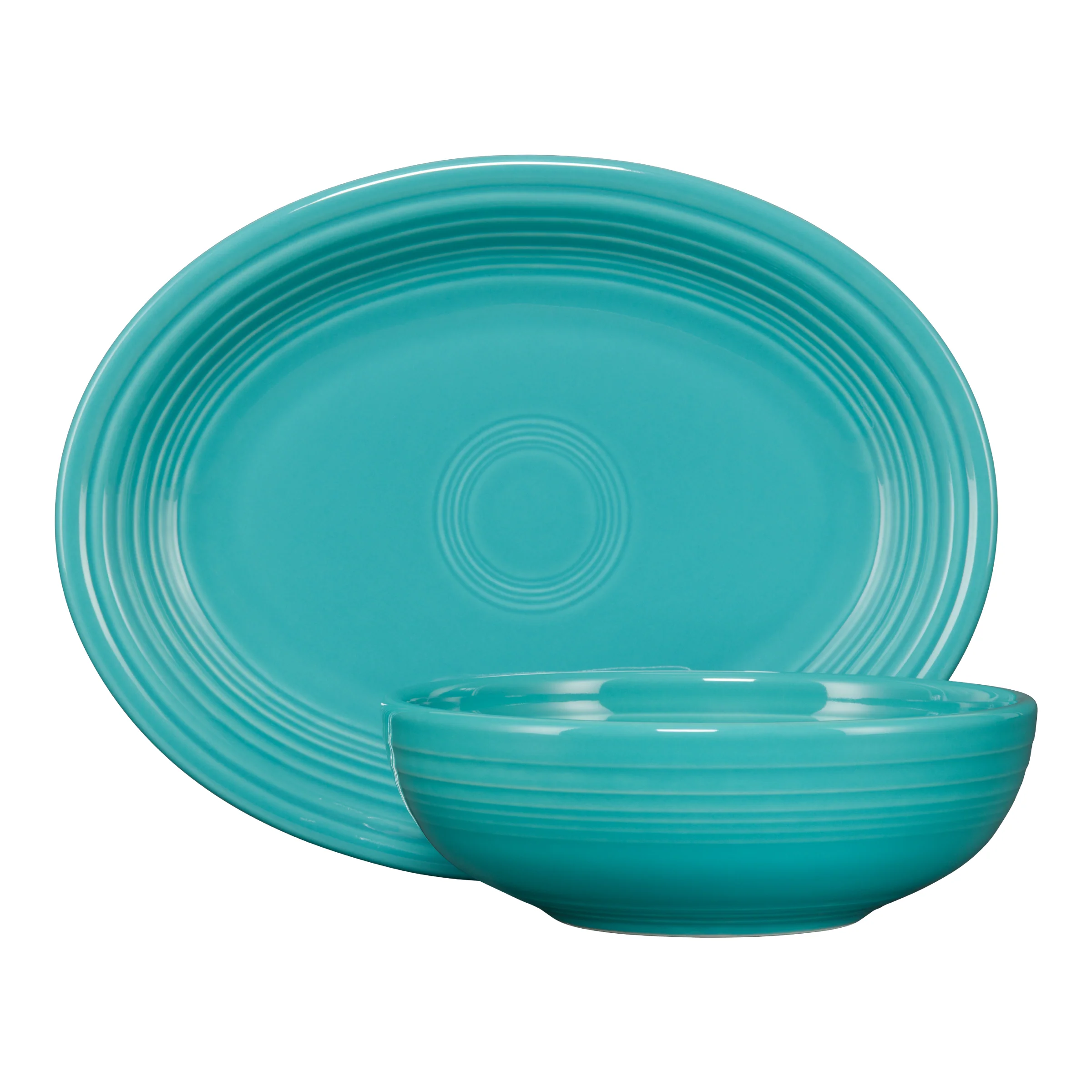 2-Piece Serve Set 11 5/8 Inch Oval Platter & 38 OZ Bistro Bowl - Image 5