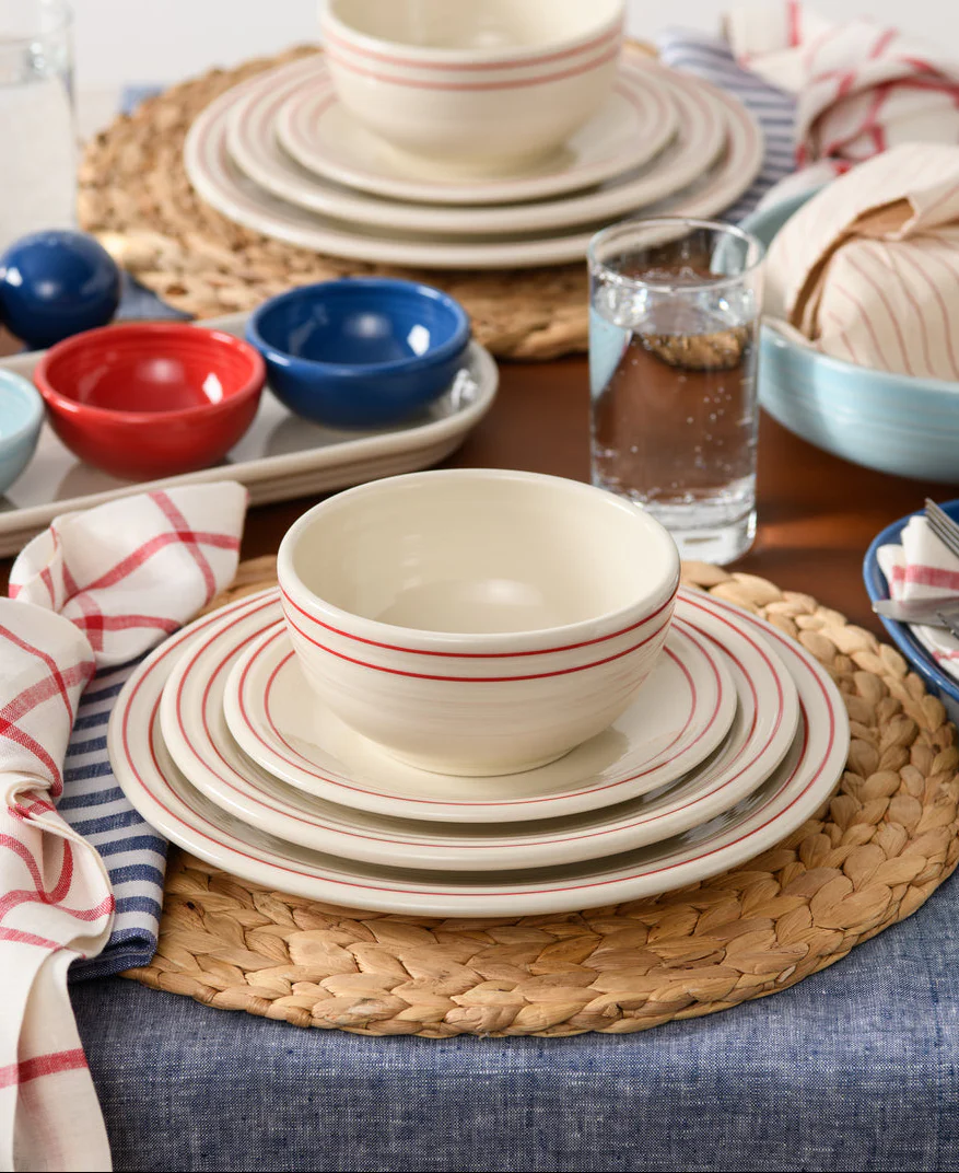 Americana Scarlet Band Classic Bistro 3-Piece Place Setting, Service For 1 - Image 3