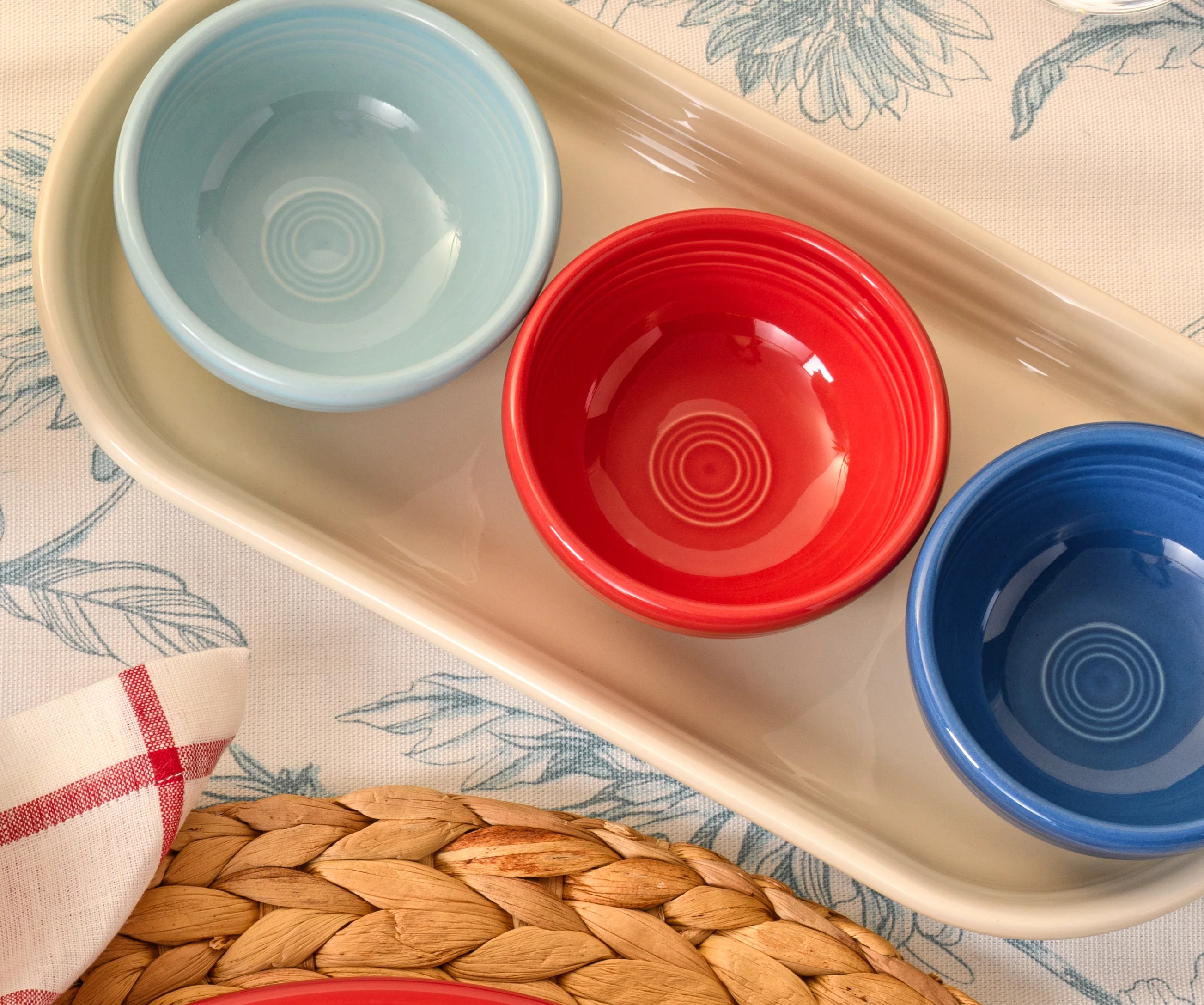 Americana Mixed Colors 4-Piece Condiment Set - Image 3