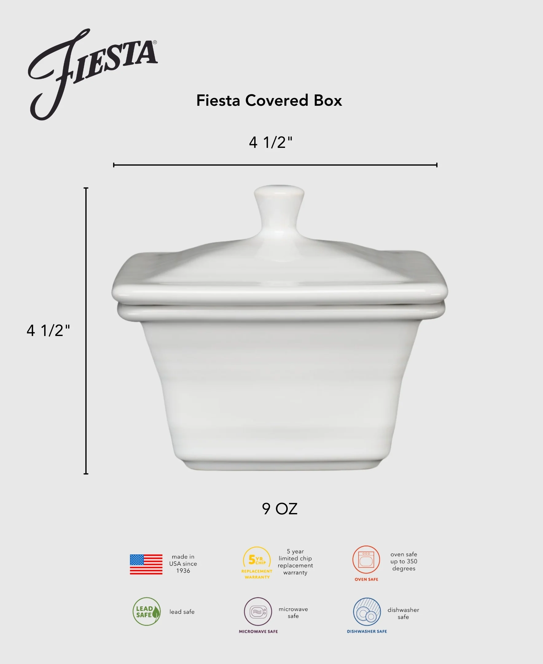 New Retired Fiesta Covered Box 4 5/8 Inch x 3 3/4 Inch - Image 10