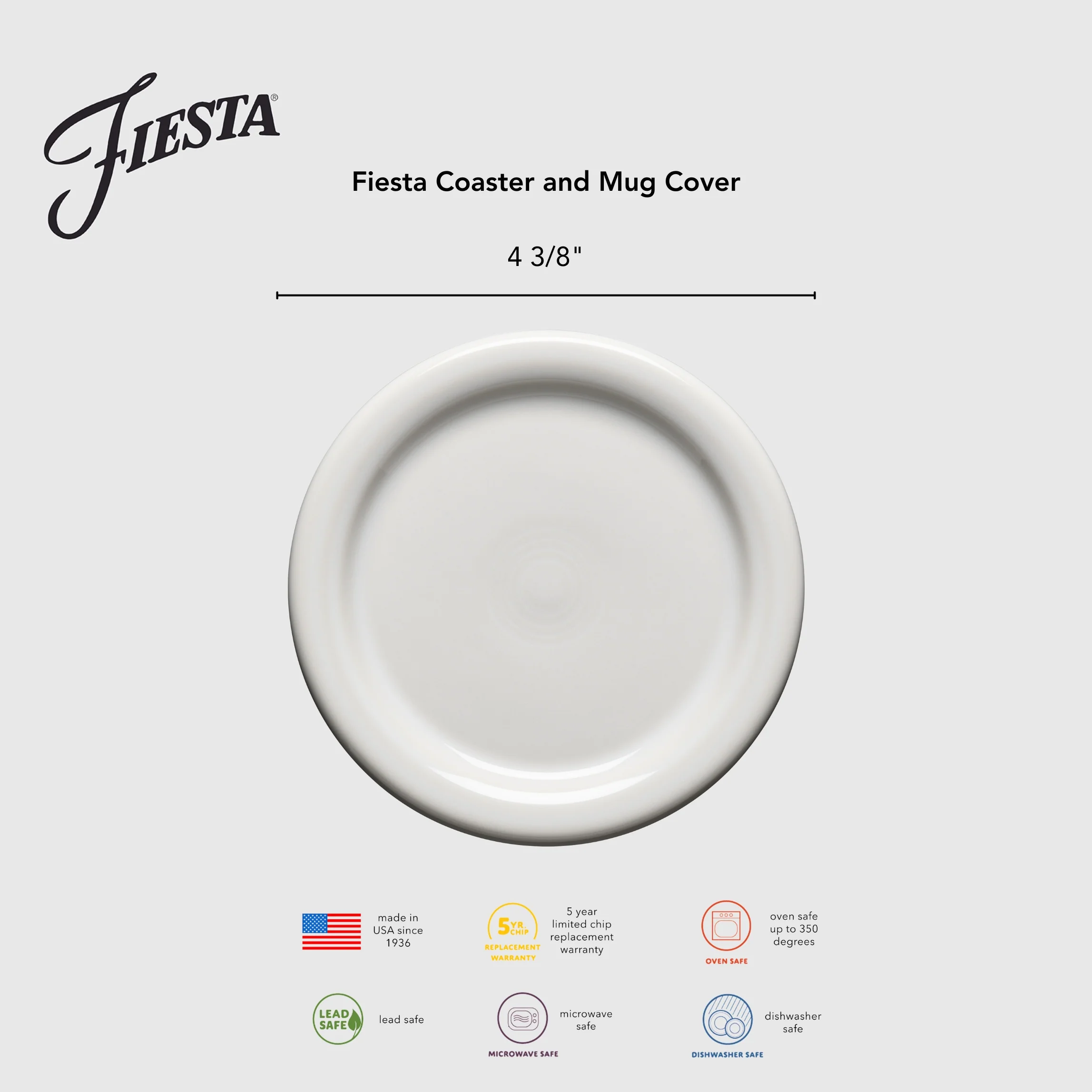 Fiesta 4 3/8 Inch Coaster and Mug Cover - Image 12